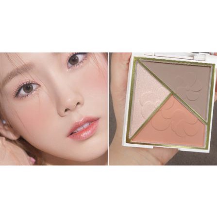 FACE PALLETE 3 WARNA MULTIPLE FACE PALETTE EYESHADOW HIGHLIGHTER CONTOUR BLUSH PALETTE 3 COLORS MAKE UP