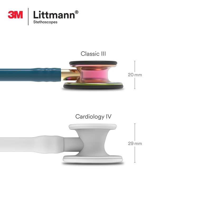 3M Littmann Classic III Stethoscope / Stetoskop Dewasa - CARIB BLUE / RNBW - 5807
