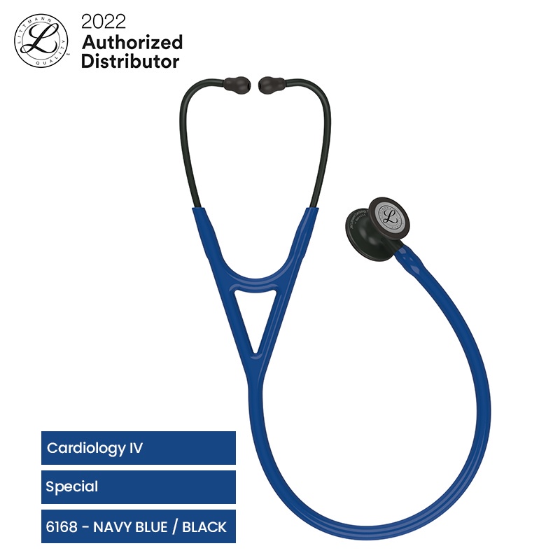 3M Littmann Cardiology IV Stethoscope / Stetoskop - NAVY BLUE / BLACK - 6168