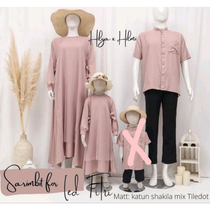 Family set sarimbit keluarga raya series tile polkadot