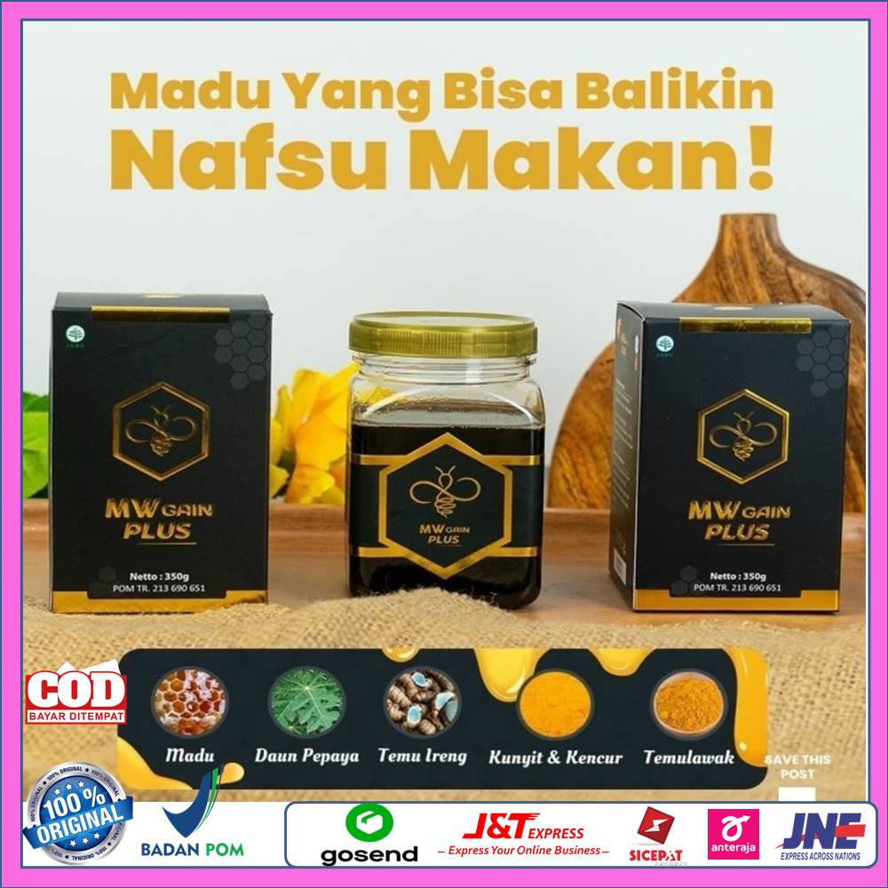 

Master Weight Gain MW Gain Plus Madu Penggemuk Badan Original BPOM