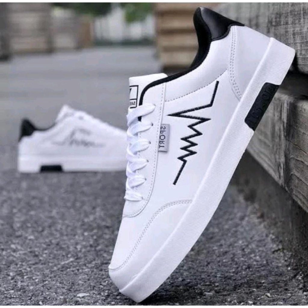 ARMY - SEPATU sport fashion putih garis hitam sepatu pria casual sepatu fashion sport terlaris