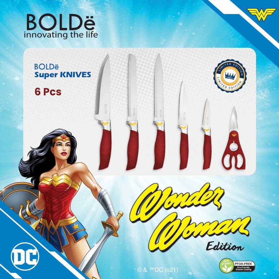 Bolde Wonder Woman Knive Set | Pisau Set Bolde Wonder Woman | Knive Set