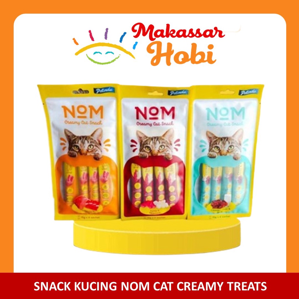 Snack Kucing NOM CAT Creamy Treat Treats Camilan Meo Bio Adult Kitten