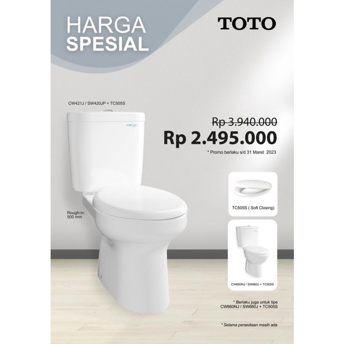 Terlaris Toto Cw421 / Cw421J + Tcw505S