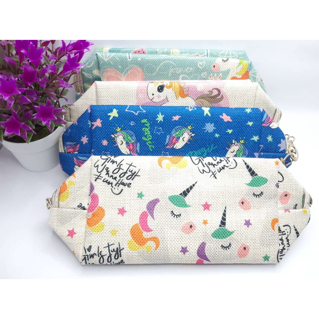 READY TAS KOSMETIK | POUCH KOSMETIK BAHAN KAIN GONI | TAS MAKE UP WANITA