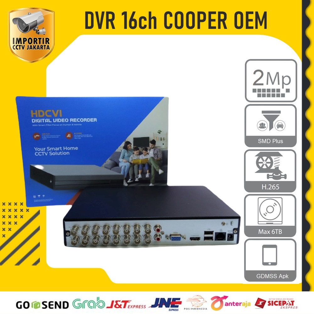 DVR 16CH COOPER OEM GDMSS DVR 16 CHANNEL CCTV