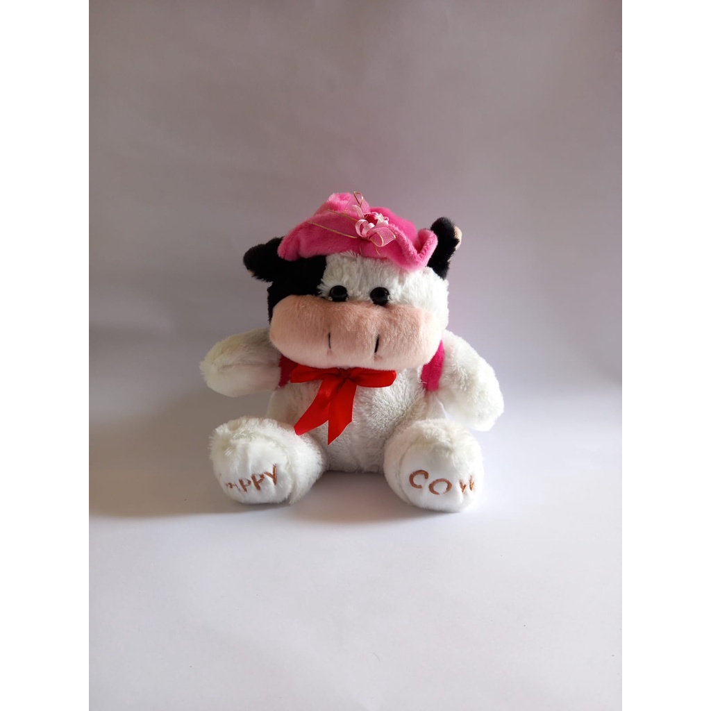 BONEKA SAPI TOPI TAS BONEKA SAPI LUCU