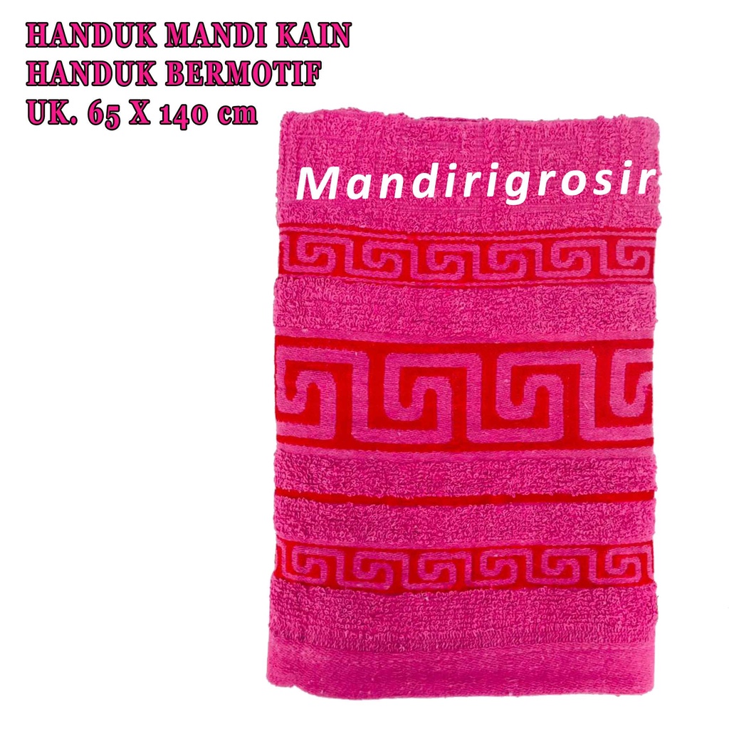 Handuk Bermotif* Handuk Mandi Kain* Handuk Dewasa* Uk. 65X140cm