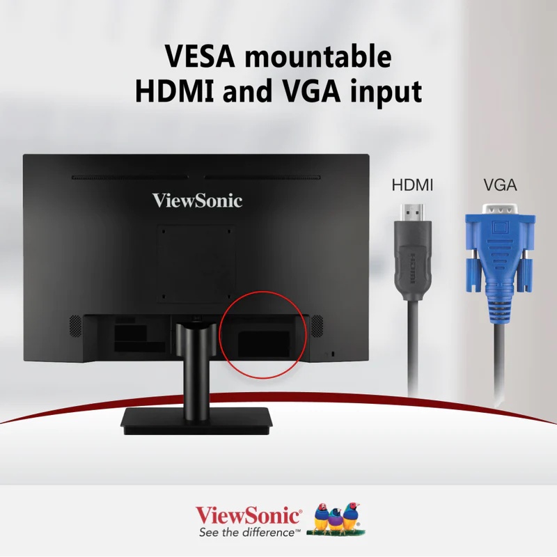 Monitor LED / Monitor Viewsonic VA2406 - H 24 Inch / VA 1080p VGA HDMI Audio Out VESA - Original