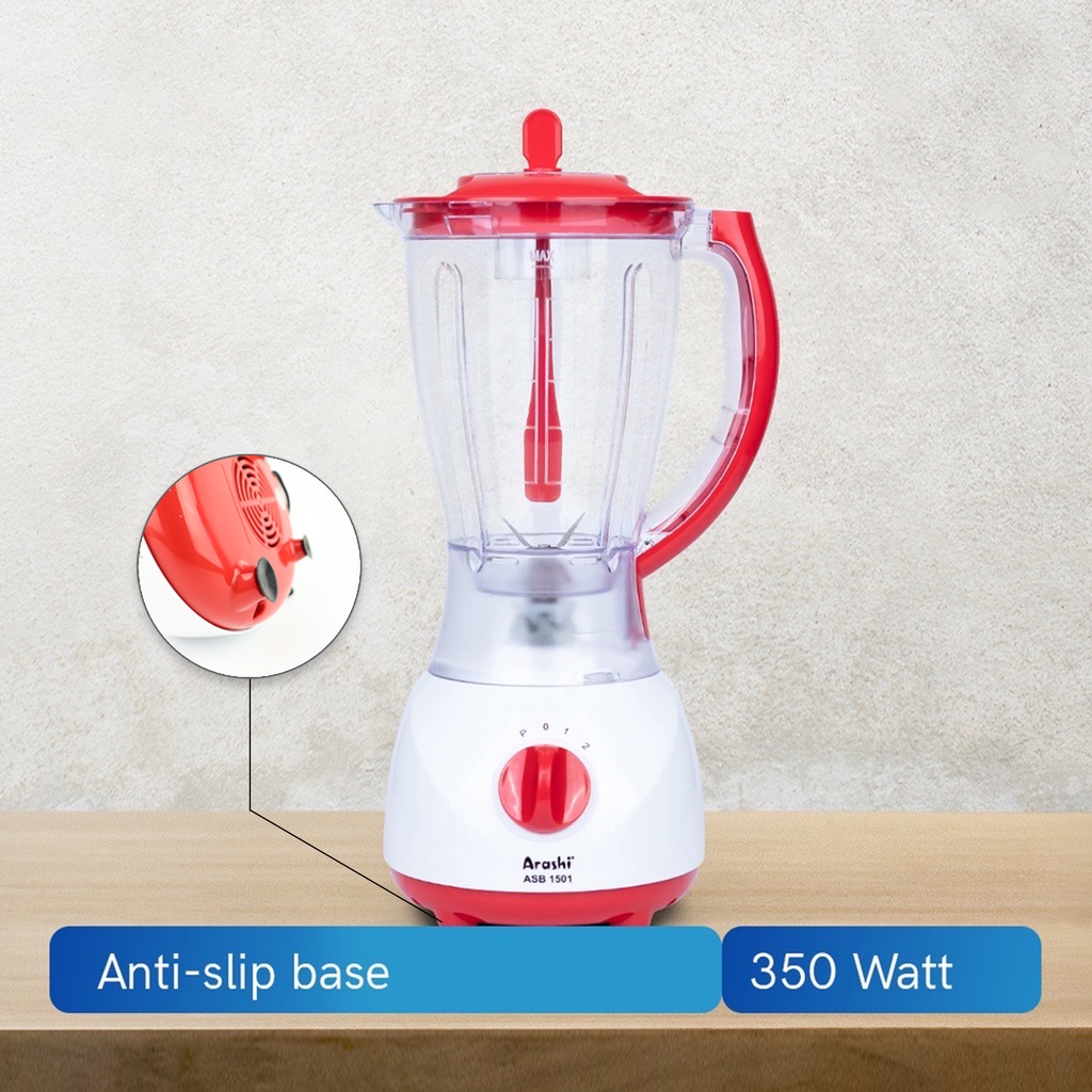 Arashi Blender Pelumat Daging Dan Bumbu ASB 1501 Blender Dengan 4Mata Pisau Blender 2in1
