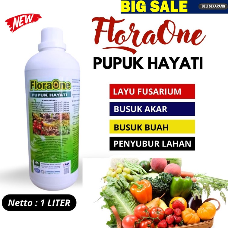 FloraOne Pupuk Hayati, Fungisida Hayati Tricoderma Harzianum Cair 1 Liter