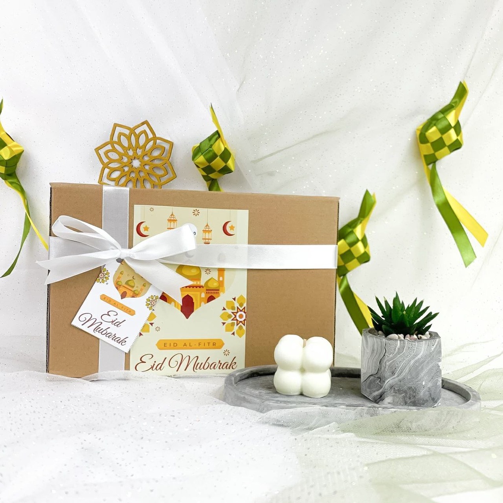 Candle &amp; Succulent sukulen Hampers Hampers Premium Plant &amp; Candle