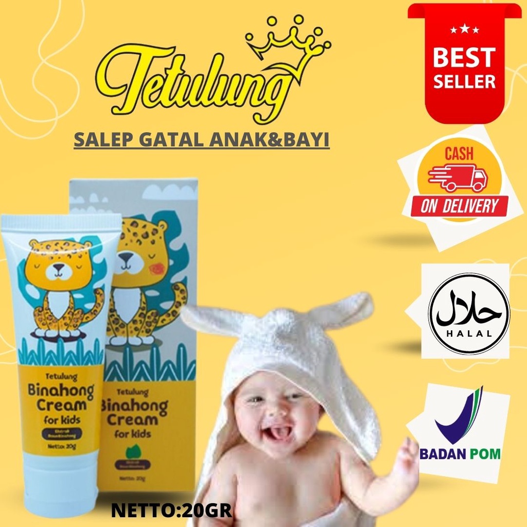 Cream Binahong For Kids - Krim Anti Gatal Nyamuk - Salep Gatal Pada Bayi - Ruam Popok Cream Bayi