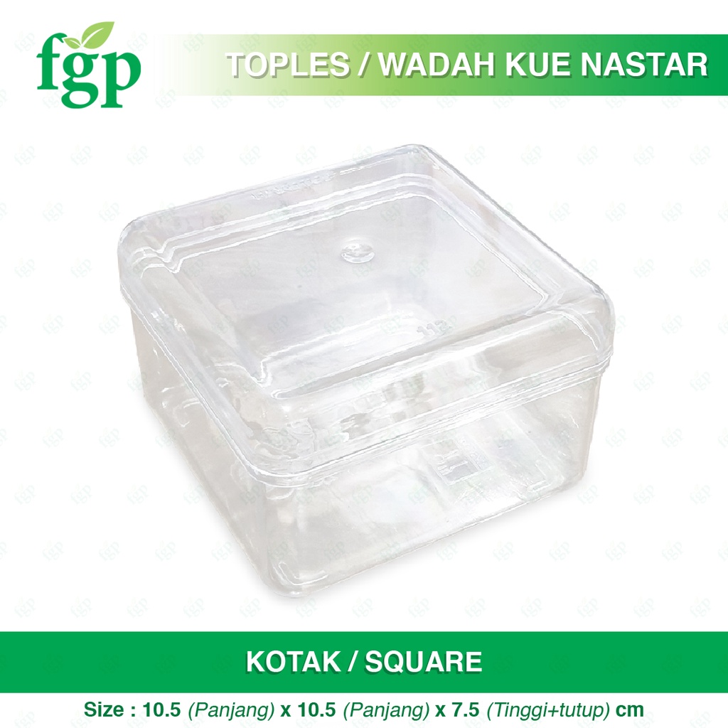 Toples Mika Kotak / Toples Kue Kering/ Nastar 350 gram