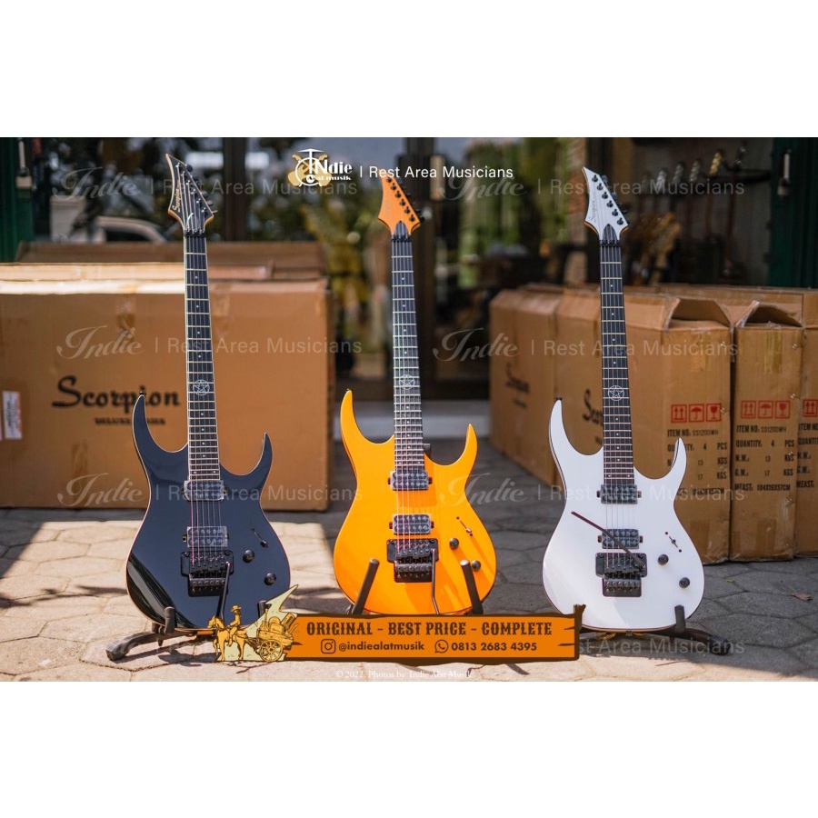 Gitar elektrik Scorpion SE 600 SE600 Reverse Head Model l Updown Guitar