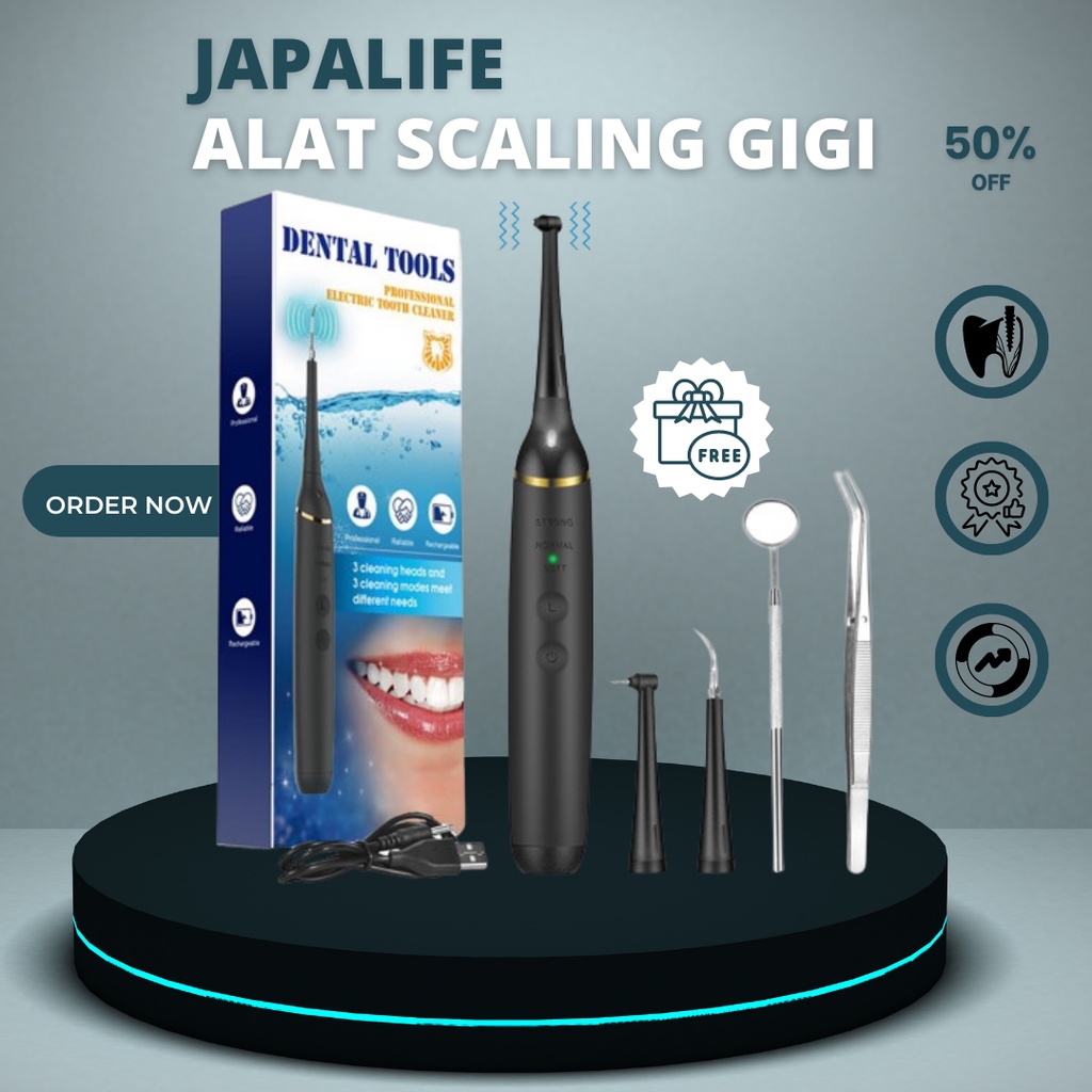 Japalife Alat Pembersih Karang Gigi Dental Scaling Sonic Elektrik 1 Set 3 Modes Perawatan Dan Pembersih Karang Gigi Dental Remover With Light Perontok Karang Gigi Penghilang Karang Gigi