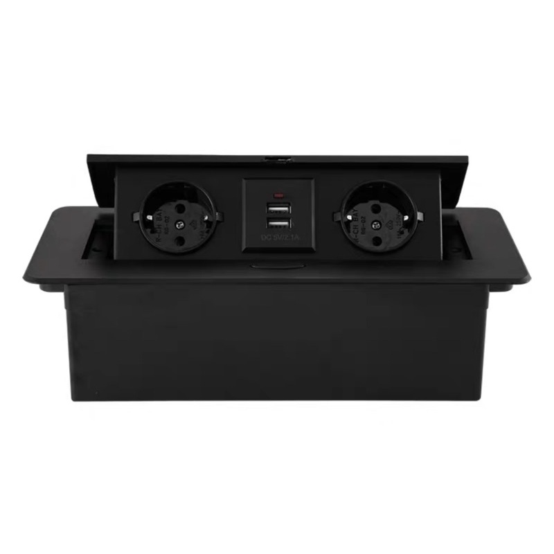 Stop Kontak Tanam Meja 2lubang 2usb Desktop SM1