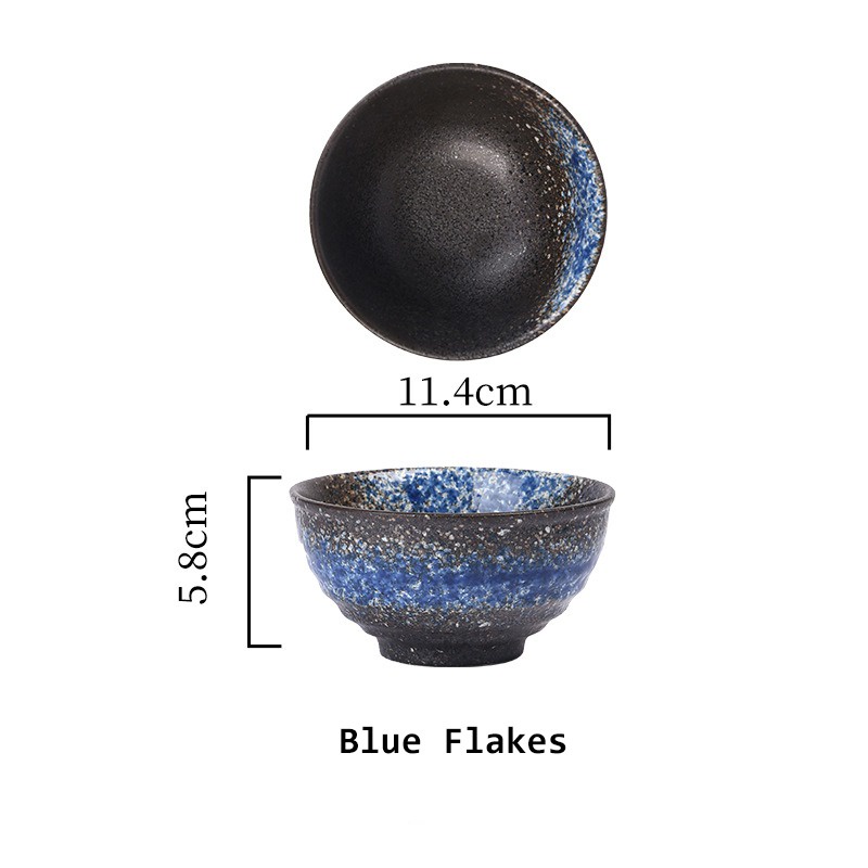 Mangkok Nasi Keramik Japanese Ceramic Rice Bowl Ukuran 11.5 - Black Series