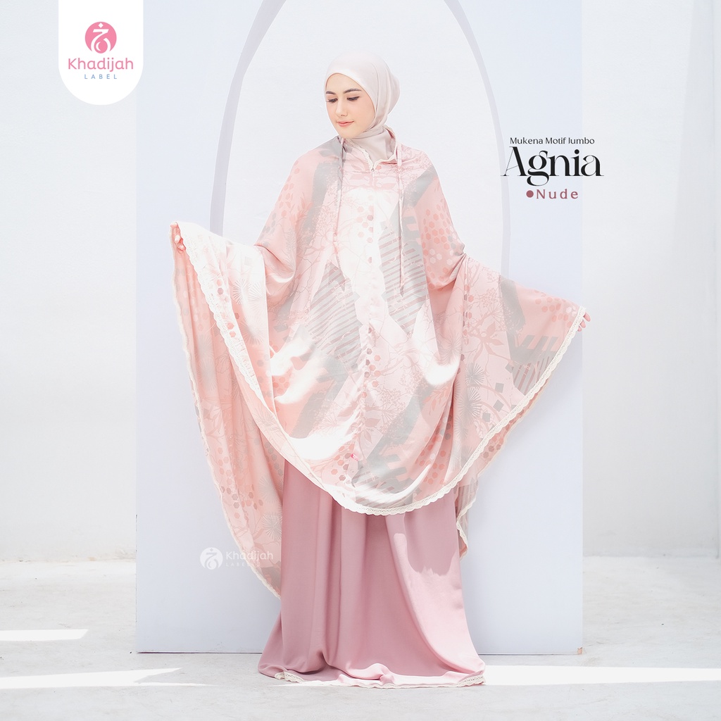 Khadijahlabel Mukena Super Jumbo Dewasa Traveling Terbaru Motif Agnia