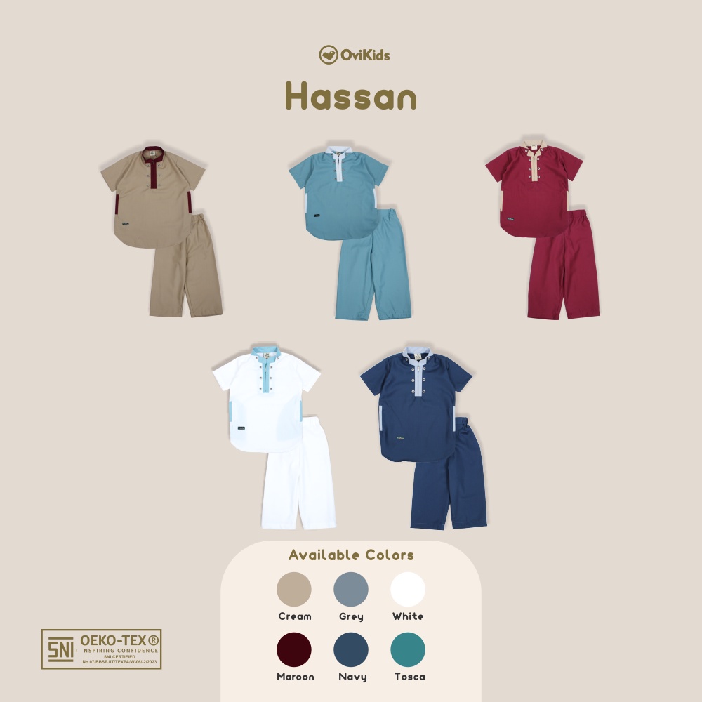 PROMO 7.7 PROMO BAJU LEBARAN MAKAREEM HASSAN | Setelan Koko Anak laki-laki (2 Tahun- 8/9 Tahun) SETELAN BAJU LEBARAN ANAK OVIKIDS