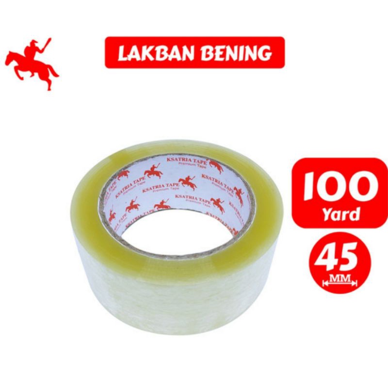 

Lakban Bening KSATRIA Tape 100 Yard (1 Dus)