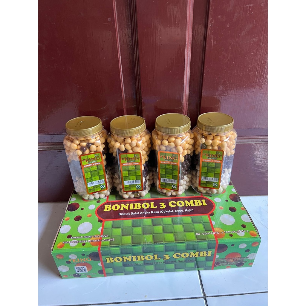 

[PER PAKET] BONIBOL 3 COMBI D'KING (ISI 4 TOPLES) BONIBOL BOLA BISKUIT TERMURAH SNACKY MEDAN