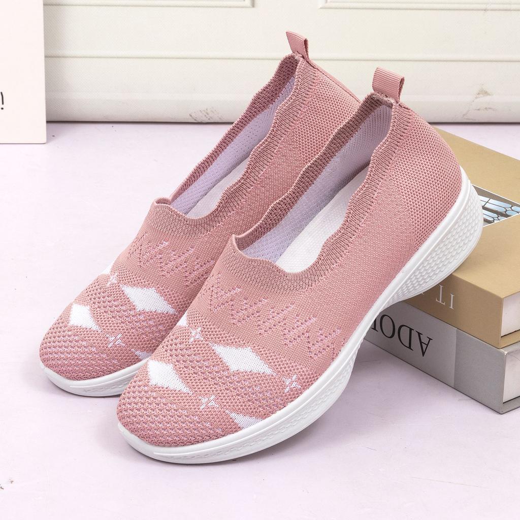 Sepatu Flyknit Shoes Wanita Import QP-0713 / Sepatu Slip On Wanita Import Premium Quality