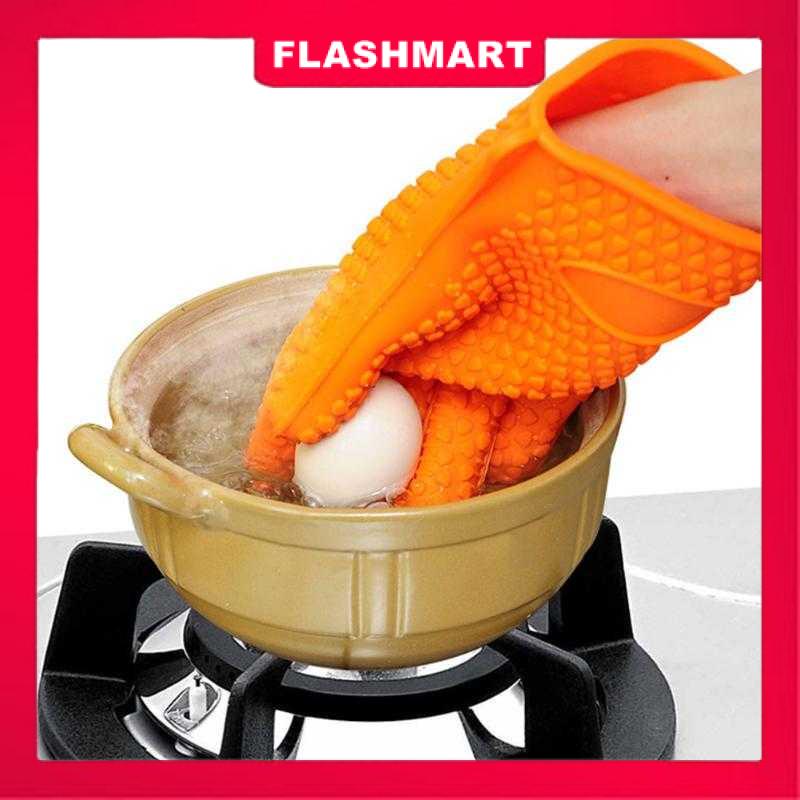 Murah Lebay Flashmart Sarung Tangan Silikon Anti Panas Heat Resistance Kitchen Glove 1 Pcs - FGS