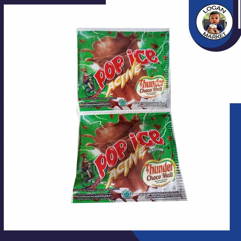 

【flashϟsale】 Pop Ice Active Es Blender Thunder Choco Malt 10 Sachet 25gram 25 gram