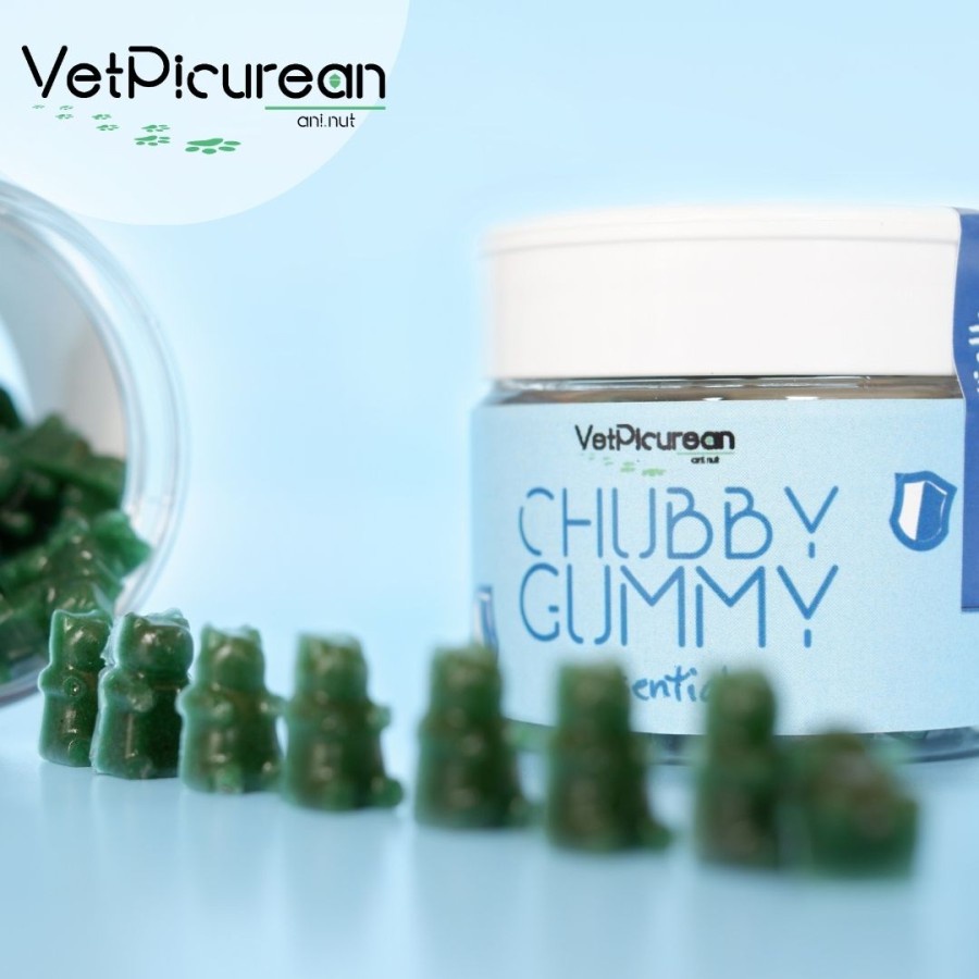 CHUBBY Gummy ESSENTIALS - Vitamin Kucing Anjing Cegah Flu dan Kuatkan Imunitas (Lysine / Taurine / Biotin)