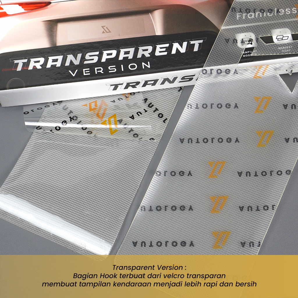 Autology Transparent Frameless License Plate | Dudukan Plat Nomor Transparan