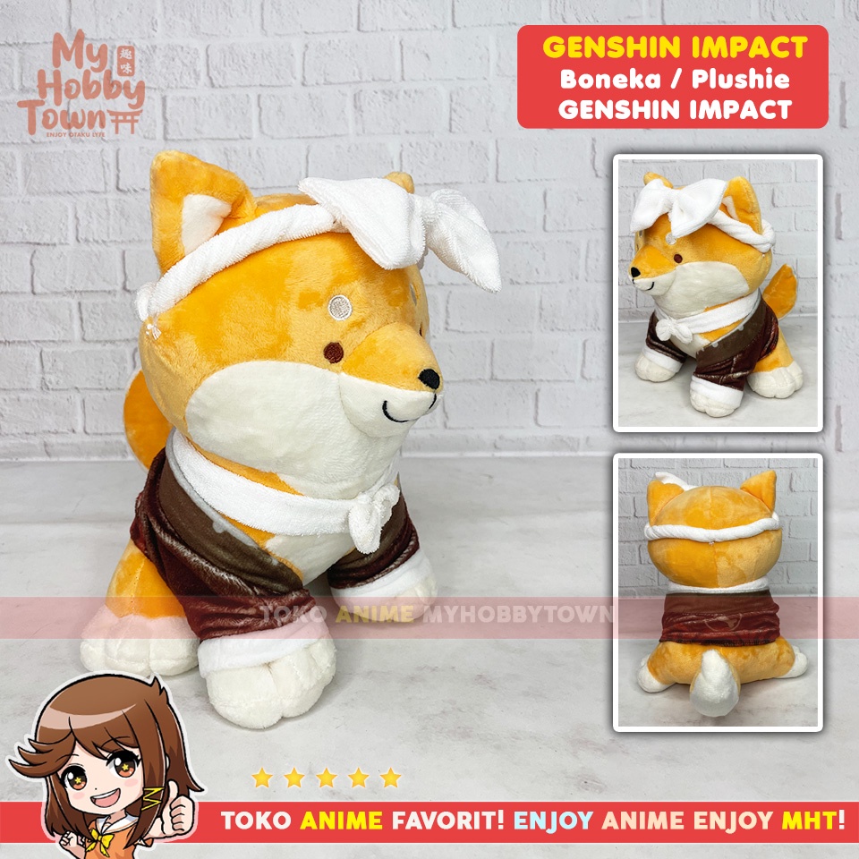 Boneka Anime Game Karakter Genshin Impact Taromaru Taroumaru Shiba Inu Plushie Doll