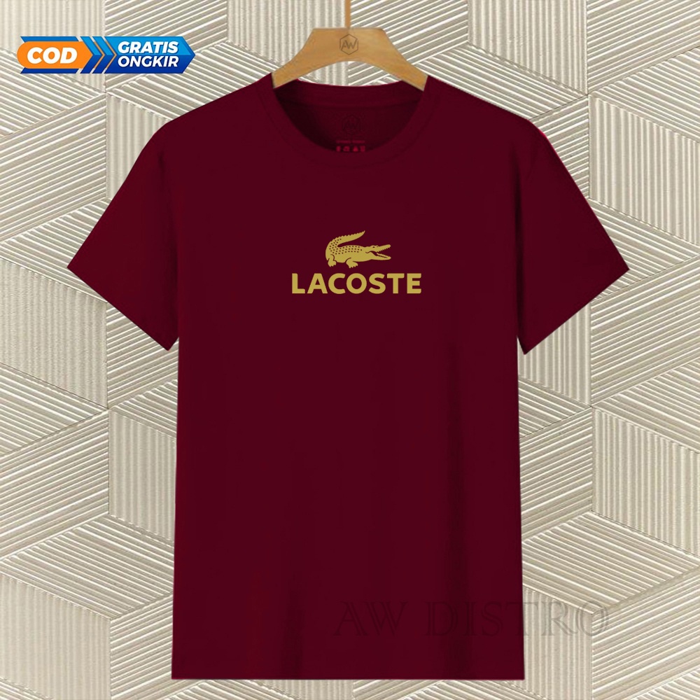 COD Baju Kaos Distro Lct Text Gold Premium Quality Lengan Pendek