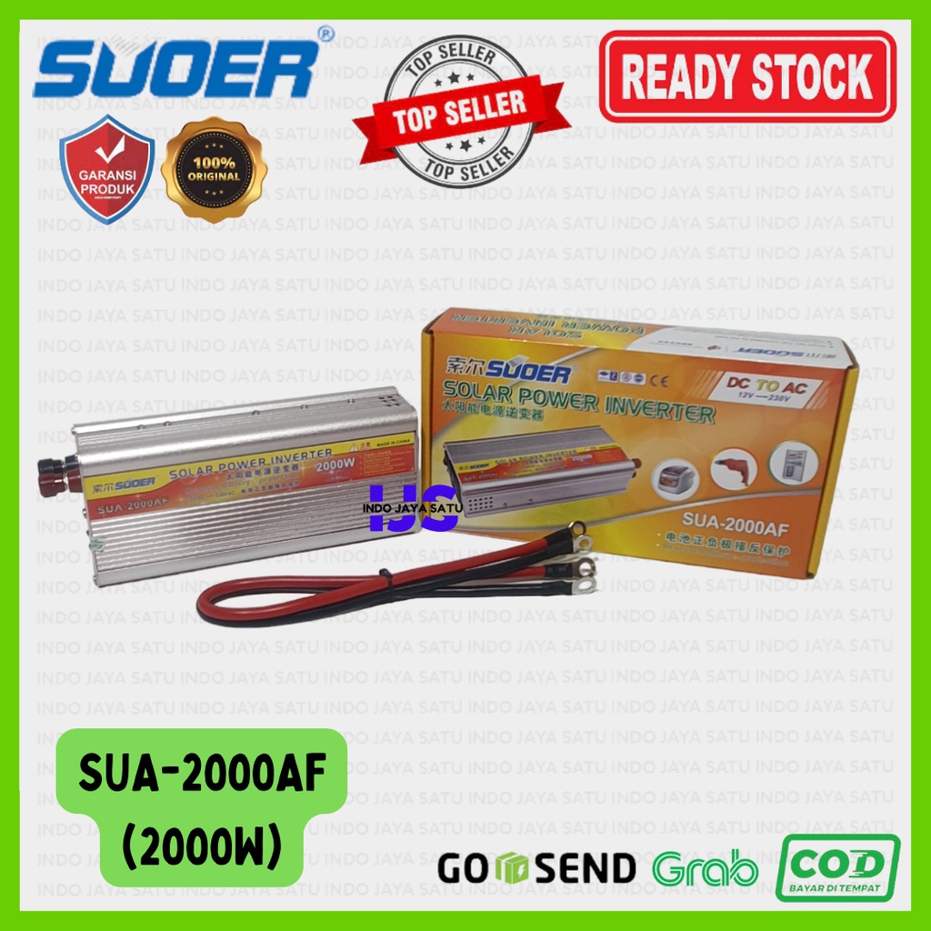 SUOER SUA-2000AF Solar Power Inverter 2000 Watt  Inverter DC to AC 12V 2000W  Inverter 12V Suoer
