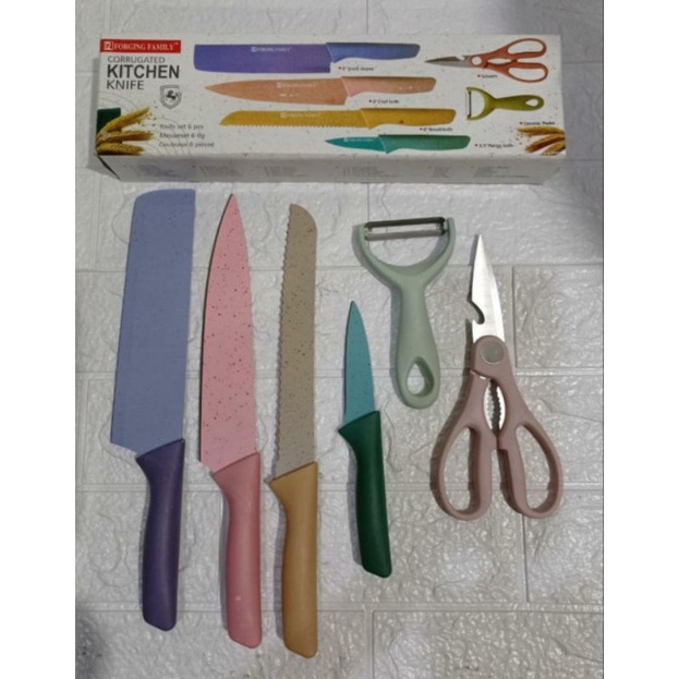 pisau serbaguna pisau jerami pisau warna warni set