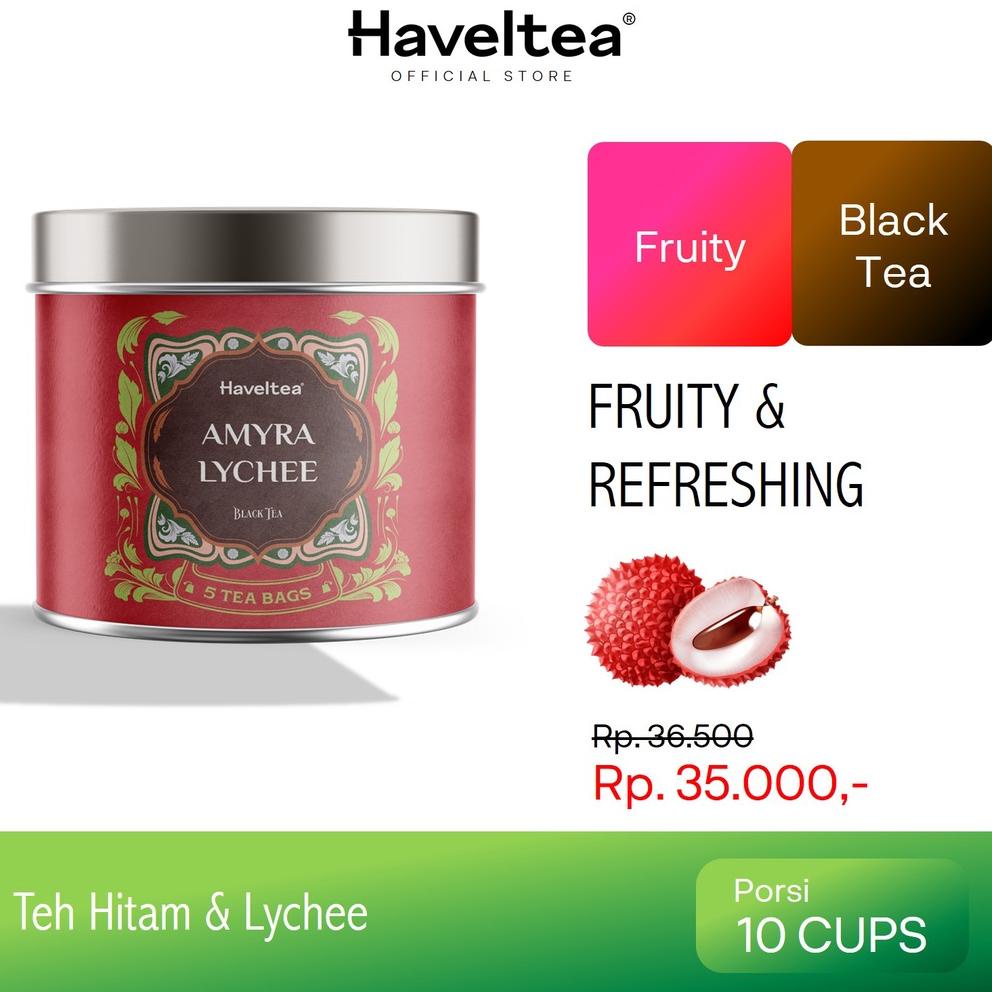 

TERMURAH AMYRA LYCHEE | Mini Tin | Haveltea | Lychee Tea | Premium Fruit Tea