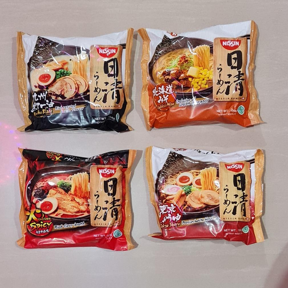 

✨MEGA ⚡ALE✨ NISSIN Ramen Hokkaido Miso / Tokyo Shoyu / Kyushu Black / Kyushu Red 106 Gram ( 1 Saset )