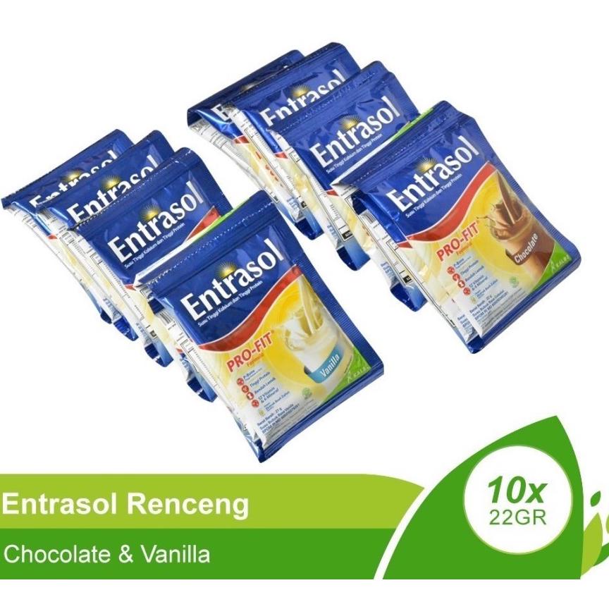 

[ SALE ] Entrasol Sachet Renceng ( isi 10 sachet x 21gr ) Coklat Vanila