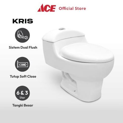 Ace - Kris Kloset Duduk Monoblock - Putih