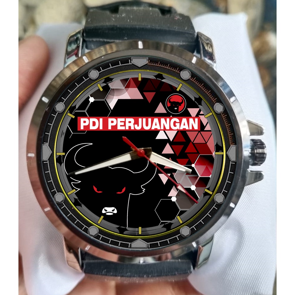 JAM TANGAN CUSTOM PARTAI PDI PERJUANGAN