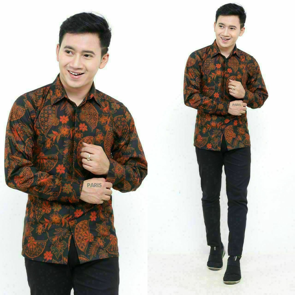 Kemeja Batik UNGGUL JAYA PREMIUM - Baju BATIK PRIA SIZE M L XL XXL  Hem Lengan Panjang