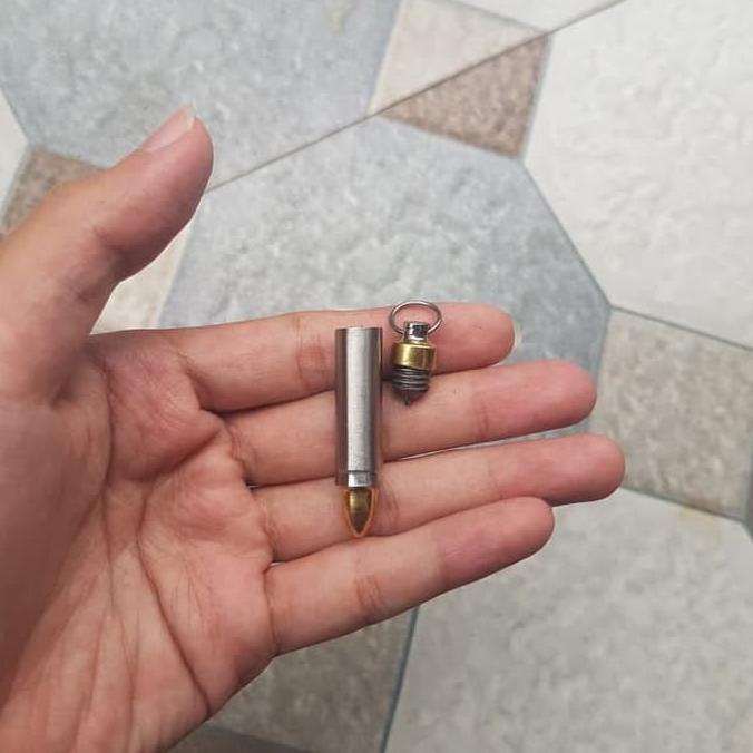 Kalung Peluru Pria Bisa Di Buka