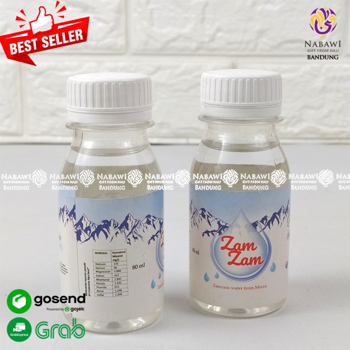 

AIR ZAMZAM KECIL MINI 80 ML ASLI 100% ORIGINAL OLEH OLEH HAJI UMROH BEST SELLER
