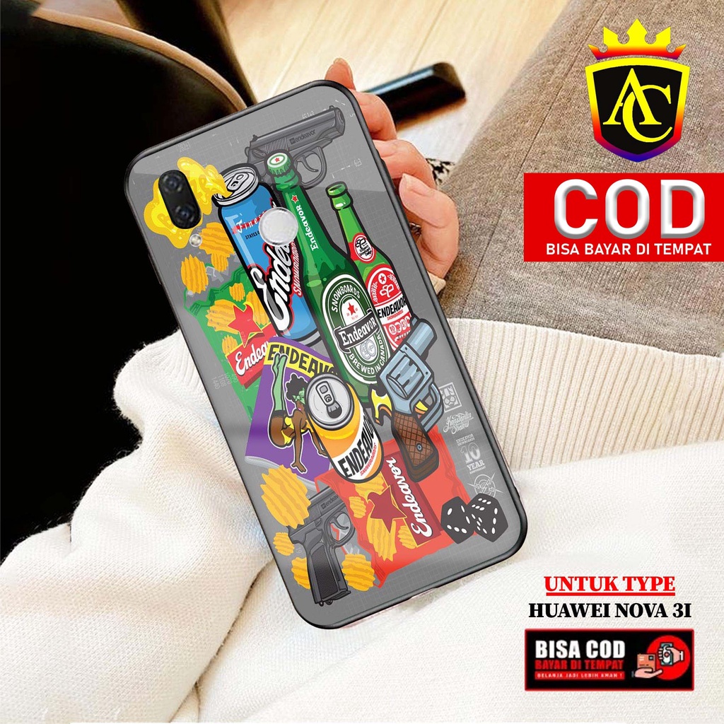 Case Huawei Nova 3i - Aneka Case - [ BTL ] Softcase Glass - Hardcase Glossy - Fashion Case hp Huawei
