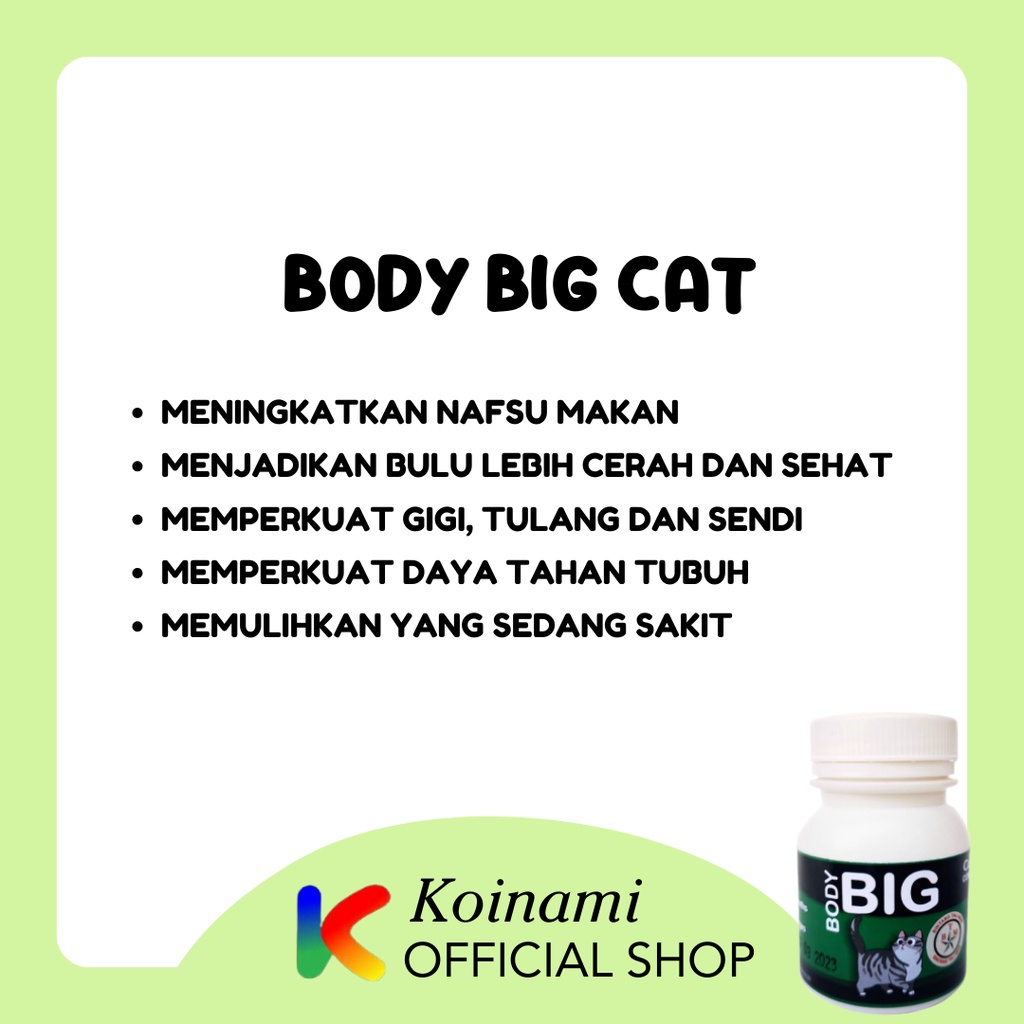 BODY BIG CAT / PENGGEMUK KUCING / VITAMIN BULU KUCING / CAT FATER POWDER / vitamin kucing  / BIG BODY / vitamin bulu kucing