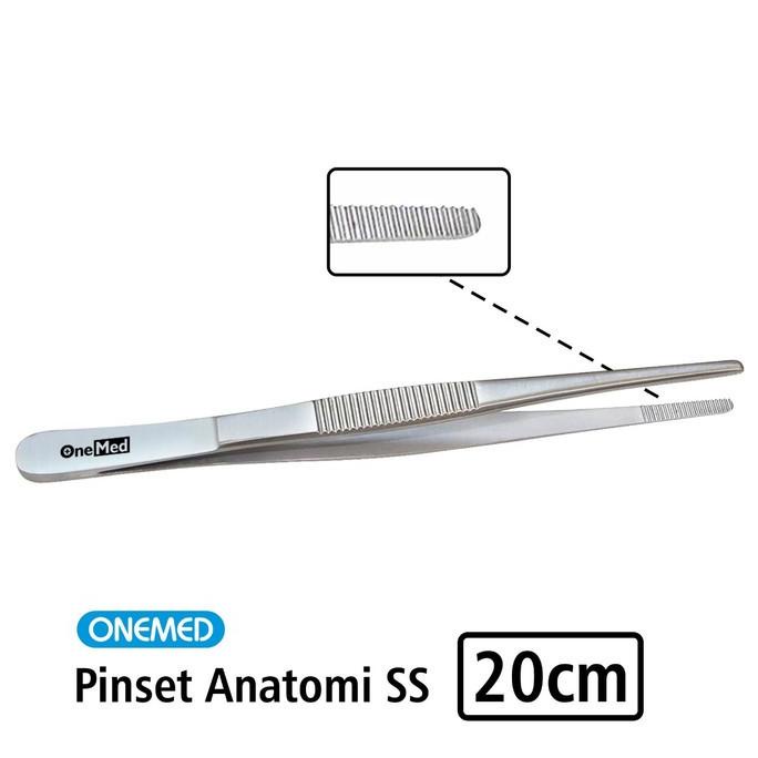 TERMURAH [Terbaru] Pinset Anatomi / Anatomis 20cm Stainless Steel Onemed