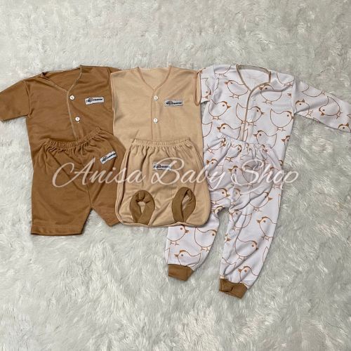 Baju Bayi Baru Lahir 18Pcs Seri Cream HB