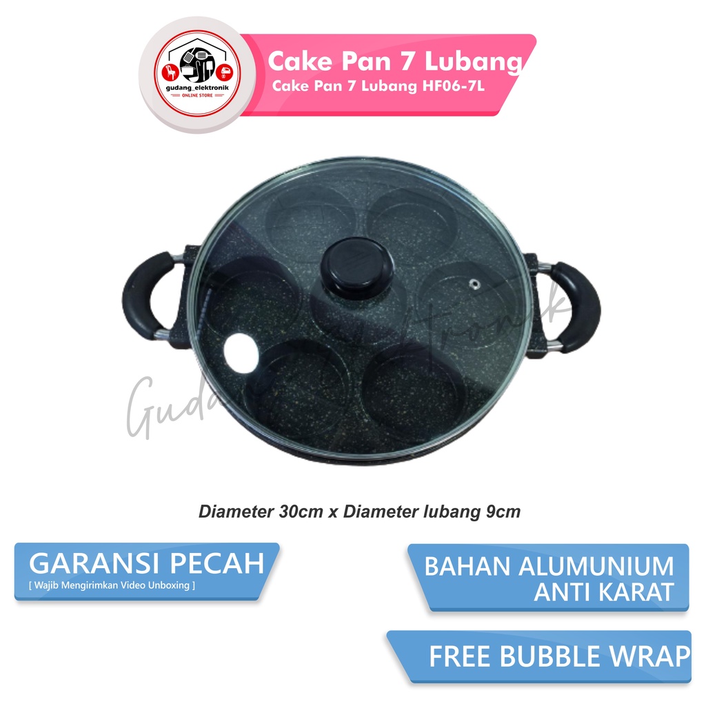 Cake Pan Takoyaki Cetakan Takoyaki 7 Lubang Goldenpany Supreme HF06-7L