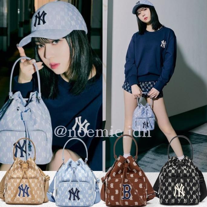 MLB Monogram Jacquard Bucket Bag BRG BARU